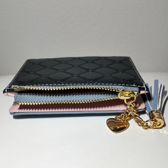 NWOT Tricolor Wallet with Tassel and Heart Charm - Picture 10 of 11